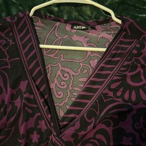 Apt. 9 Women's Black and Purple Robe